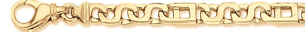 18k yellow gold chain, 14k yellow gold chain 6.8mm Zeus Link Bracelet