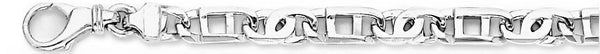 18k white gold chain, 14k white gold chain 5.9mm Hades Link Bracelet