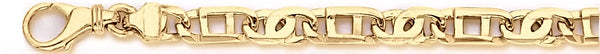 18k yellow gold chain, 14k yellow gold chain 5.9mm Hades Link Bracelet