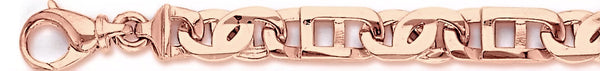 14k rose gold, 18k pink gold chain 8.4mm Hades Link Bracelet