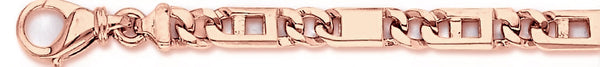 14k rose gold, 18k pink gold chain 6.5mm Apollo Link Bracelet