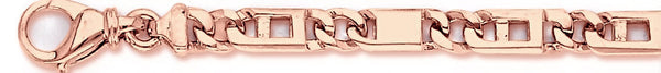 14k rose gold, 18k pink gold chain 6.5mm Apollo Chain Necklace