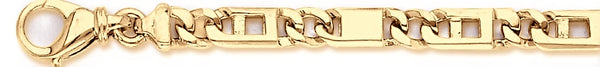 18k yellow gold chain, 14k yellow gold chain 6.5mm Apollo Link Bracelet