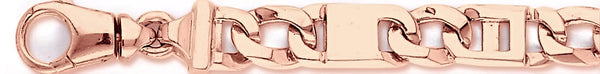14k rose gold, 18k pink gold chain 9.6mm Apollo Link Bracelet