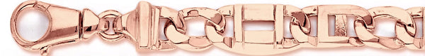 14k rose gold, 18k pink gold chain 10mm Apollo Chain Necklace