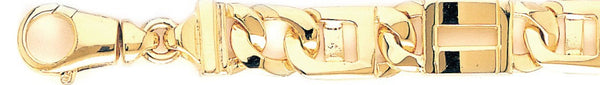 18k yellow gold chain, 14k yellow gold chain 12.2mm Apollo Link Bracelet