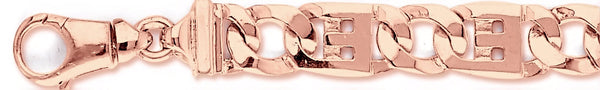 14k rose gold, 18k pink gold chain 11.6mm Apollo Link Bracelet