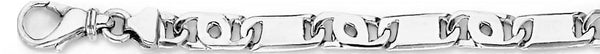 18k white gold chain, 14k white gold chain 5.7mm Tigers Eye Link Bracelet