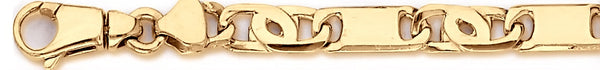 18k yellow gold chain, 14k yellow gold chain 7.5mm Tigers Eye Link Bracelet