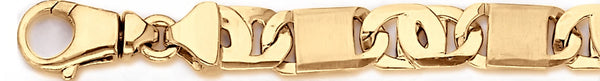 18k yellow gold chain, 14k yellow gold chain 10.2mm Tigers Eye Link Bracelet