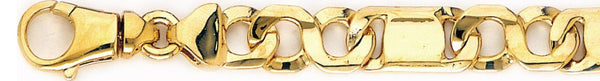 18k yellow gold chain, 14k yellow gold chain 10.6mm Tigers Eye Link Bracelet