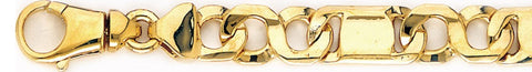 10.6mm Tigers Eye Link Bracelet custom made gold chain