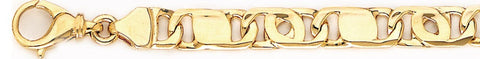 8.1mm Tigers Eye Link Bracelet custom made gold chain