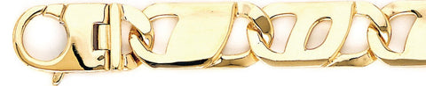 15.1mm Tigers Eye Link Bracelet custom made gold chain