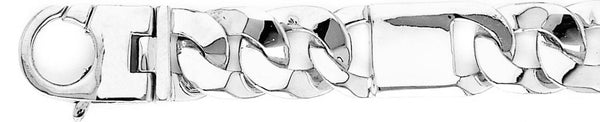 18k white gold chain, 14k white gold chain 15mm Tigers Eye Link Bracelet