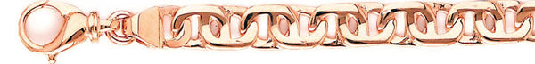 14k rose gold, 18k pink gold chain 8mm Tigers Eye Link Bracelet