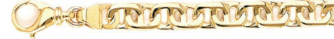 8mm Tigers Eye Link Bracelet custom made gold chain
