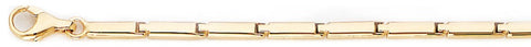 3mm Bar Link Bracelet custom made gold chain