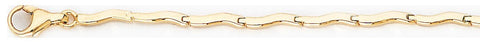 2.2mm Wave Link Bracelet custom made gold chain