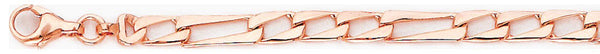 14k rose gold, 18k pink gold chain 5mm Micro Cast I Link Bracelet