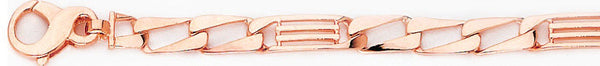 14k rose gold, 18k pink gold chain 6mm Micro Cast III Link Bracelet