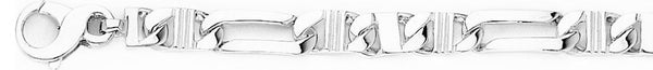 18k white gold chain, 14k white gold chain 6.7mm Manhatten Link Bracelet