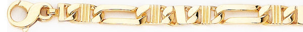 18k yellow gold chain, 14k yellow gold chain 6.7mm Manhatten Link Bracelet