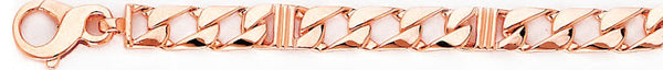 14k rose gold, 18k pink gold chain 6.6mm Montecito Link Bracelet