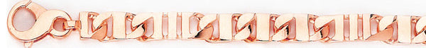 14k rose gold, 18k pink gold chain 6.6mm Zuna Link Bracelet