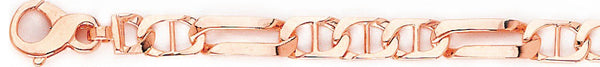 14k rose gold, 18k pink gold chain 6.7mm Spazio Link Bracelet