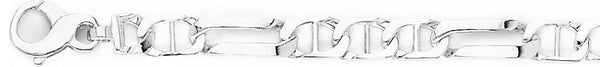 18k white gold chain, 14k white gold chain 6.7mm Spazio Link Bracelet