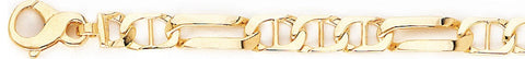 6.7mm Spazio Link Bracelet custom made gold chain