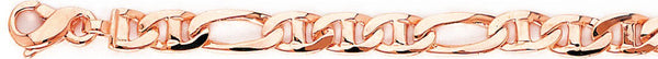 14k rose gold, 18k pink gold chain 6mm Spazio Link Bracelet