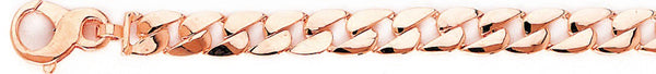 14k rose gold, 18k pink gold chain 6.7mm Cosmic Curb Link Bracelet