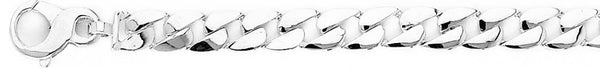 18k white gold chain, 14k white gold chain 6.7mm Cosmic Curb Link Bracelet