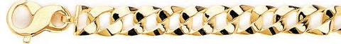8.9mm Inverted Curb Link Bracelet custom made gold chain