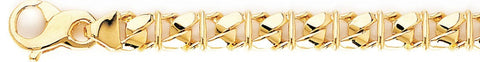 8.3mm Pinned Link Bracelet custom made gold chain