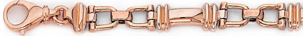 14k rose gold, 18k pink gold chain 9mm Liora Link Bracelet