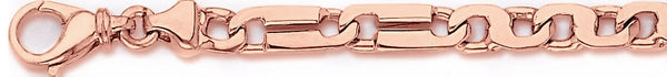 14k rose gold, 18k pink gold chain 6.5mm FigaLiora Link Bracelet