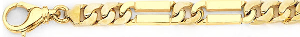 18k yellow gold chain, 14k yellow gold chain 7.4mm Capri Link Bracelet