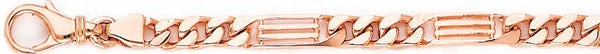 14k rose gold, 18k pink gold chain 5.2mm Linear II Chain Necklace