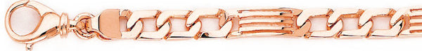 14k rose gold, 18k pink gold chain 6.9mm Linear II Link Bracelet