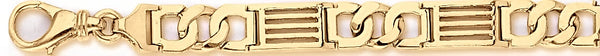 18k yellow gold chain, 14k yellow gold chain 7.7mm Linear III Link Bracelet