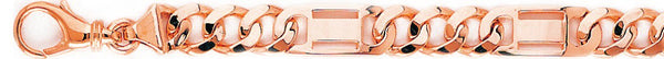 14k rose gold, 18k pink gold chain 7.5mm Linear V Link Bracelet