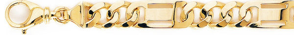 18k yellow gold chain, 14k yellow gold chain 9.6mm Linear V Link Bracelet