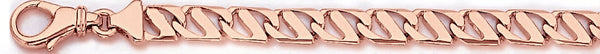 14k rose gold, 18k pink gold chain 6.1mm Electron Link Bracelet