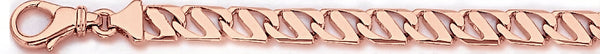 14k rose gold, 18k pink gold chain 6.1mm Electron Link Bracelet