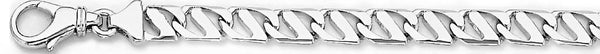 18k white gold chain, 14k white gold chain 6.1mm Electron Link Bracelet