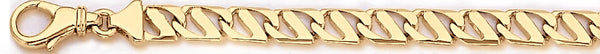 18k yellow gold chain, 14k yellow gold chain 6.1mm Electron Link Bracelet