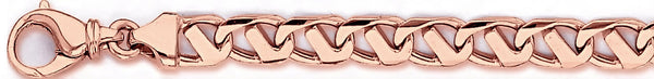 14k rose gold, 18k pink gold chain 7.5mm Cycle Link Bracelet